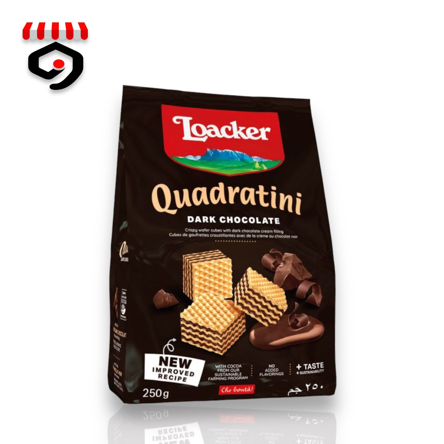 Loacker Quadratini Dark Chocolate Wafer Cookies 250g