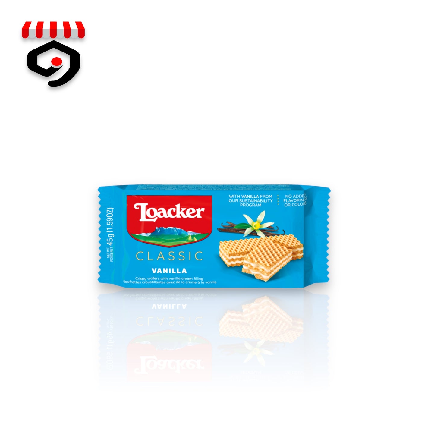 Loacker Classic Vanilla Wafer Cookies 45g