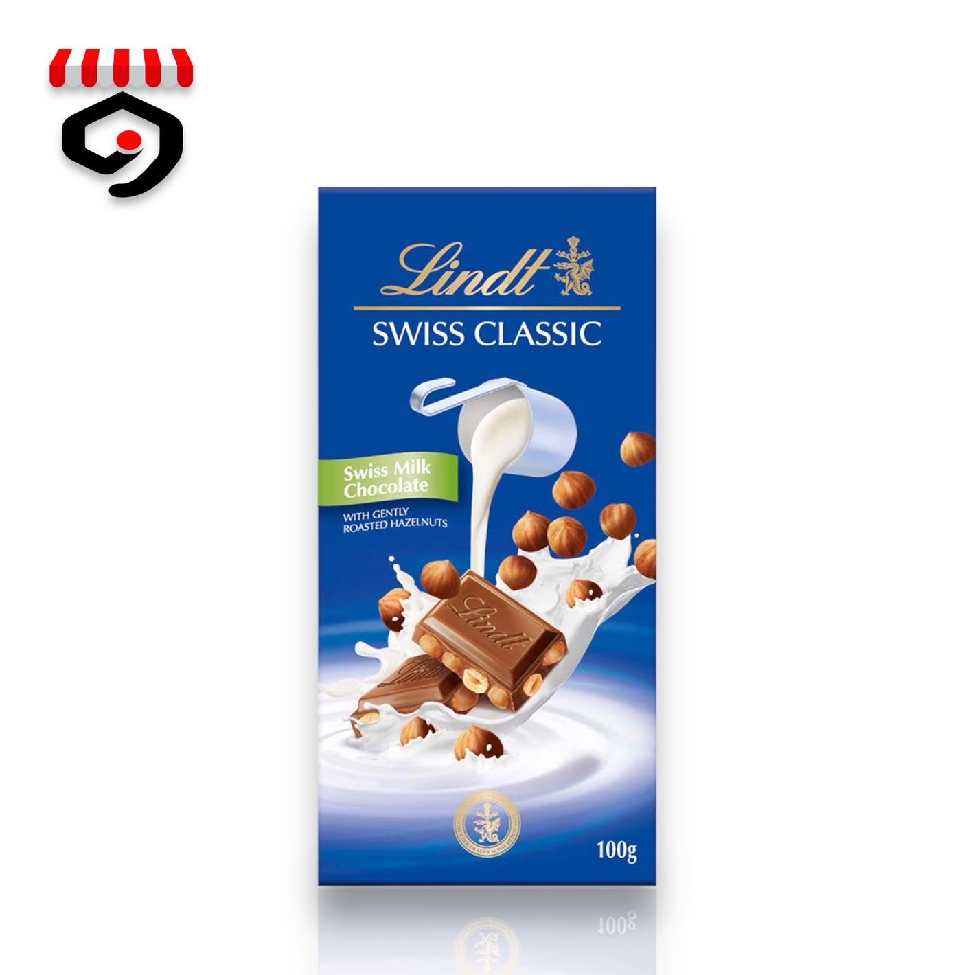 Lindt Swiss Classic Swiss Milk Chocolate With Gently Roasted Hazelnuts 100g