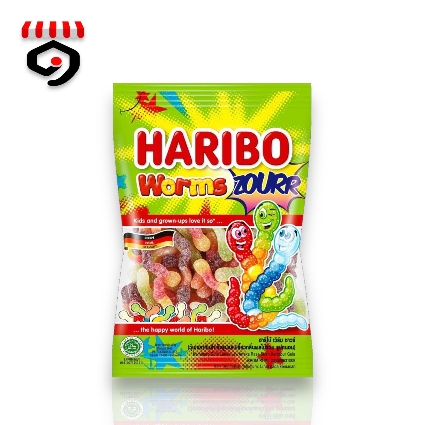 Haribo Worms Zourr 80g