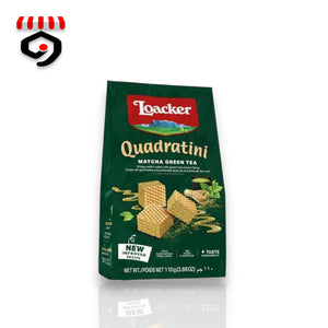 Loacker Quadratini Matcha Green Tea Wafer Cookies 125g