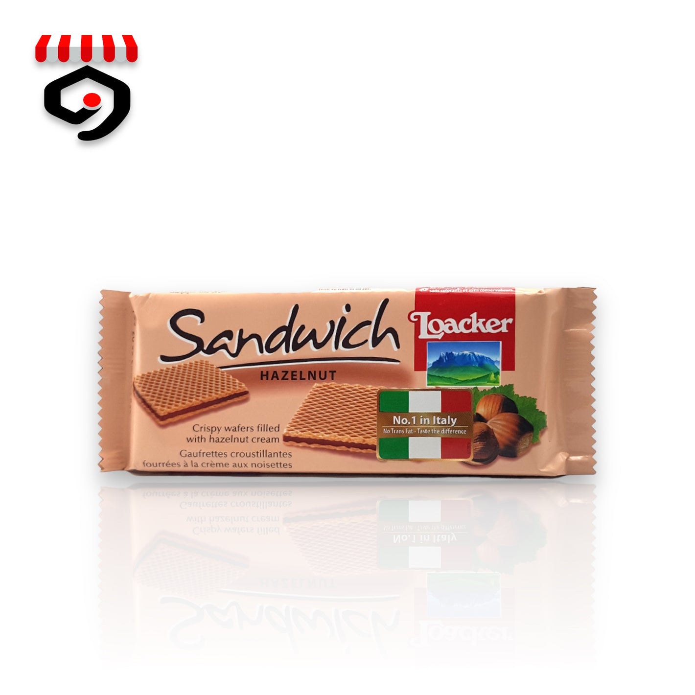 Loacker Sandwich Hazelnut Wafer Cookies 75g