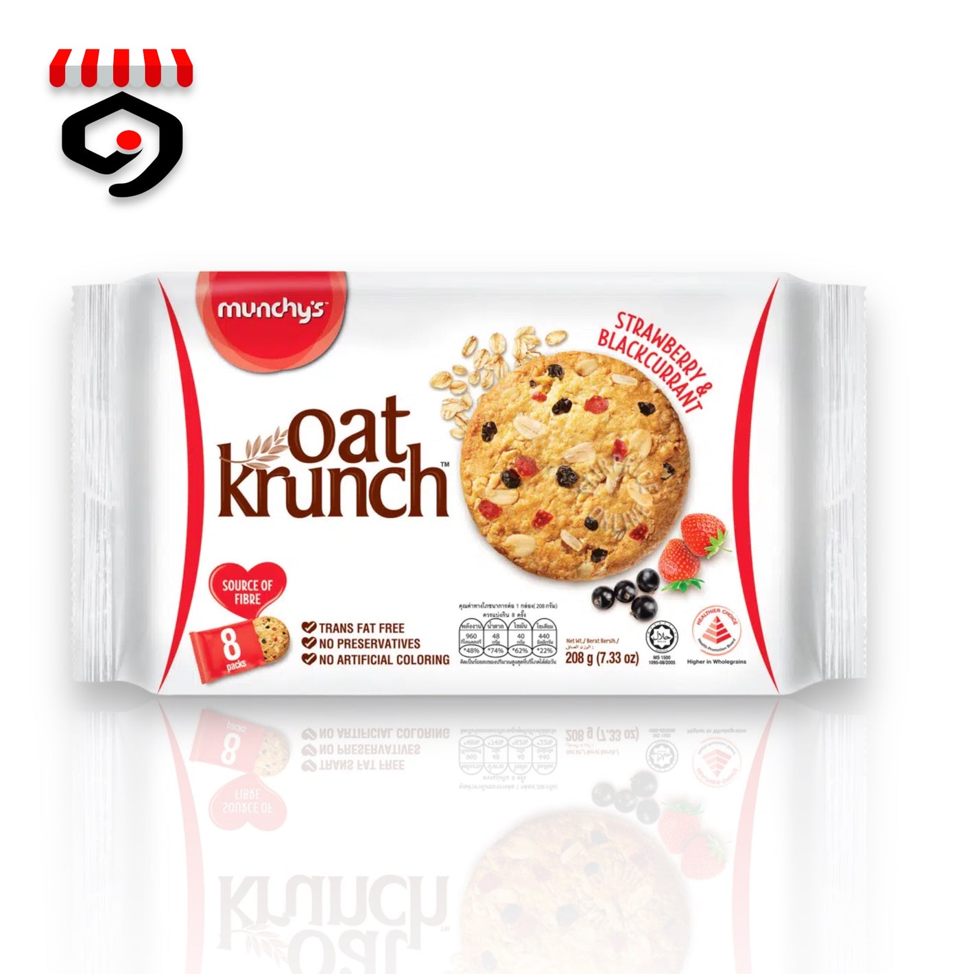 Munchy's Oat Krunch Strawberry & Blackcurrant 208g