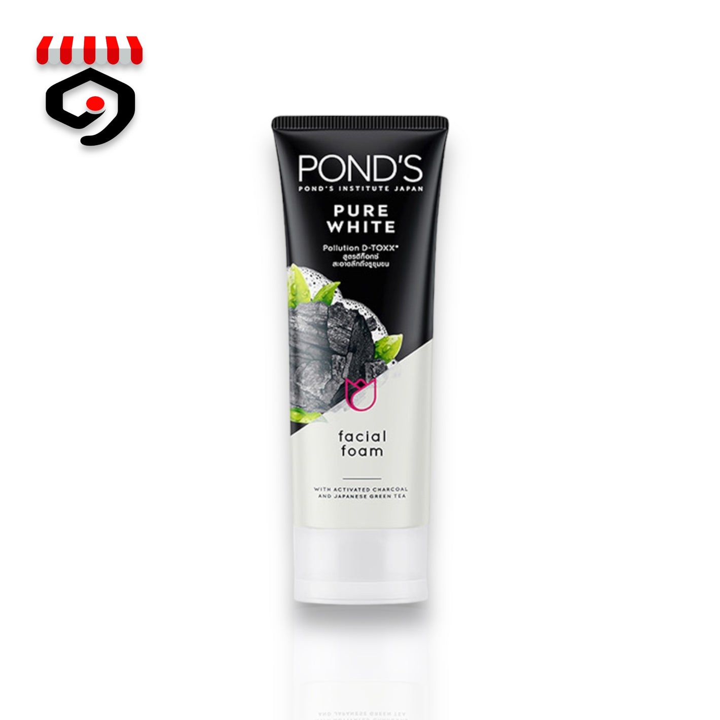 Ponds Pure Bright Charcoal Facial Foam 100ml