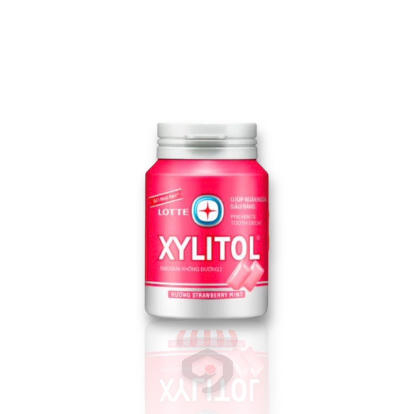 Lotte Xylitol Gum Strawberry Mint Flavor 58g