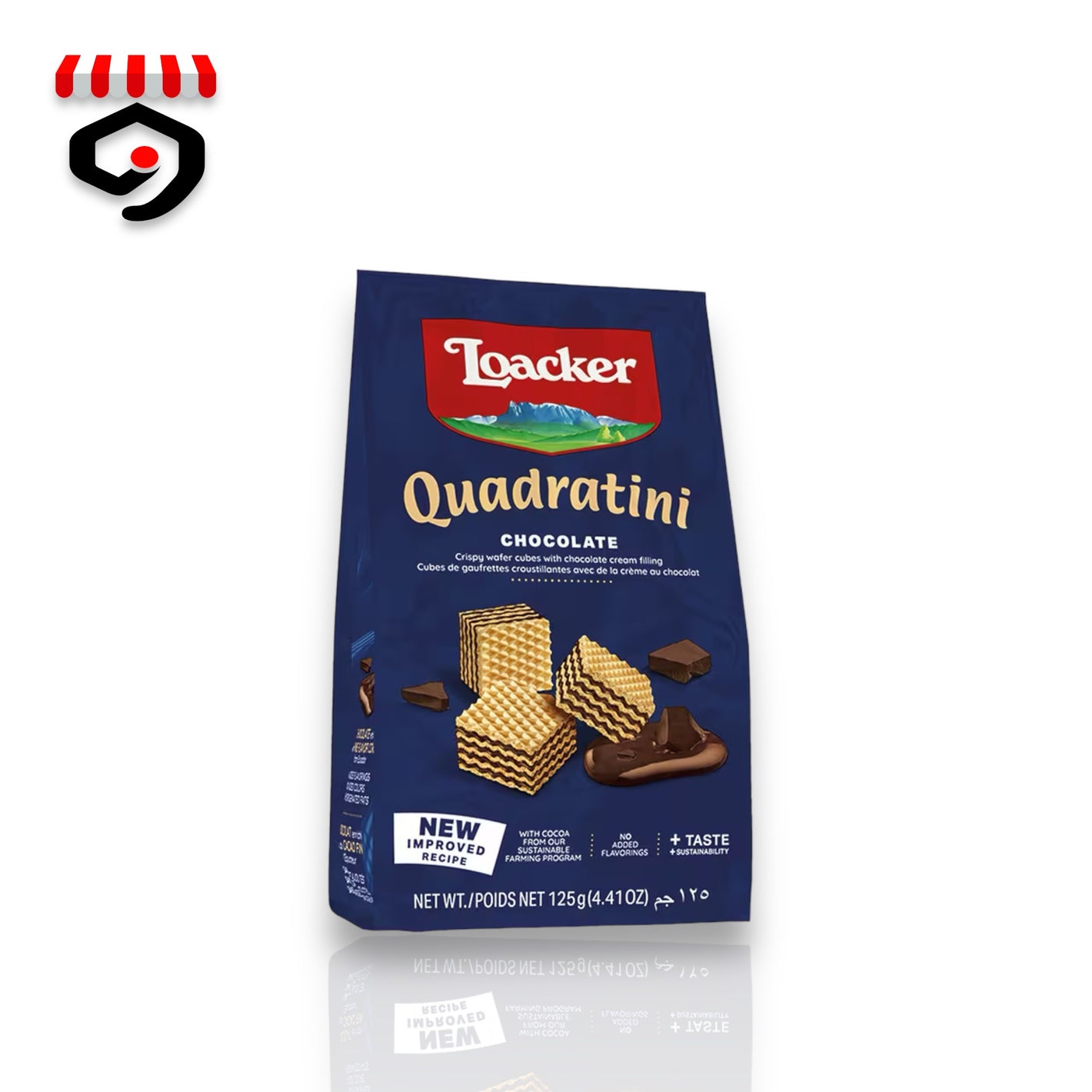 Loacker Quadratini Chocolate Wafer Cookies 125g