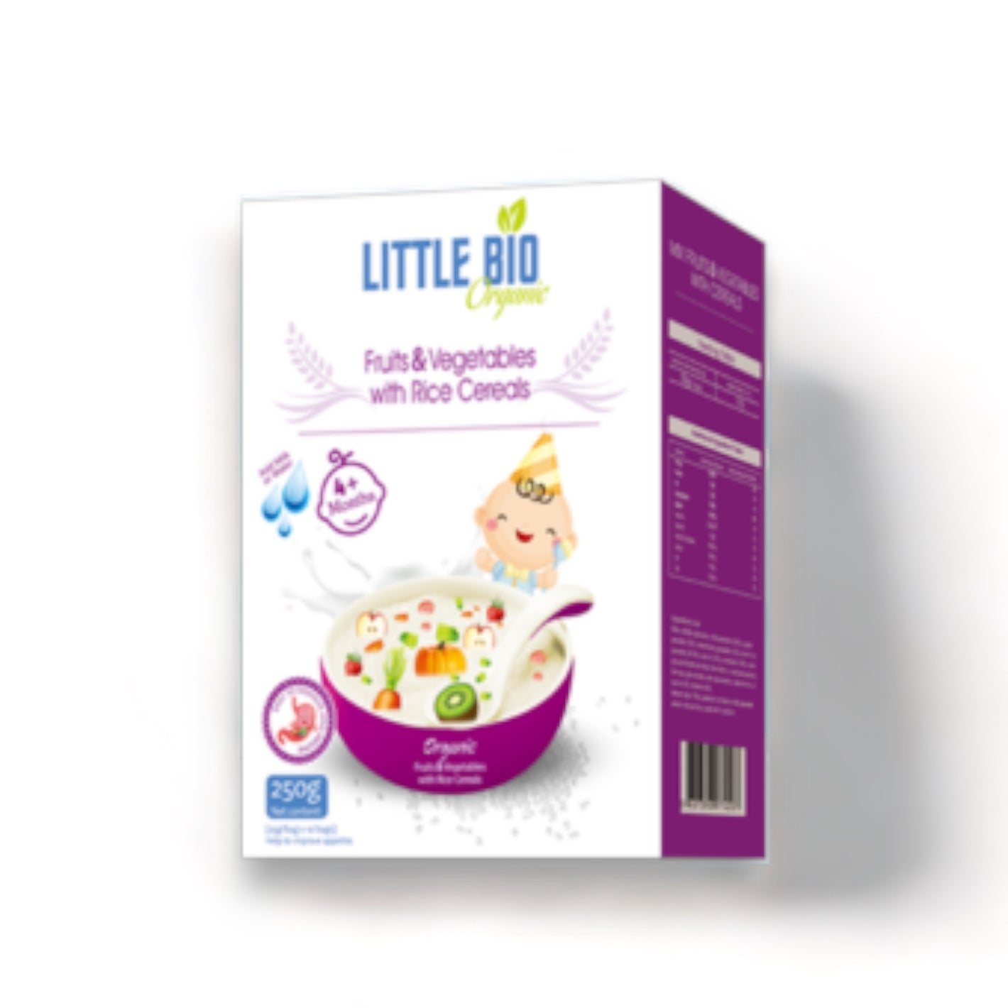 Little Bio Organic Fruits & Vegetables With Rice Cereals 250g