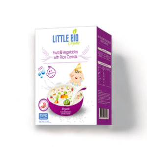 Little Bio Organic Fruits & Vegetables With Rice Cereals 250g