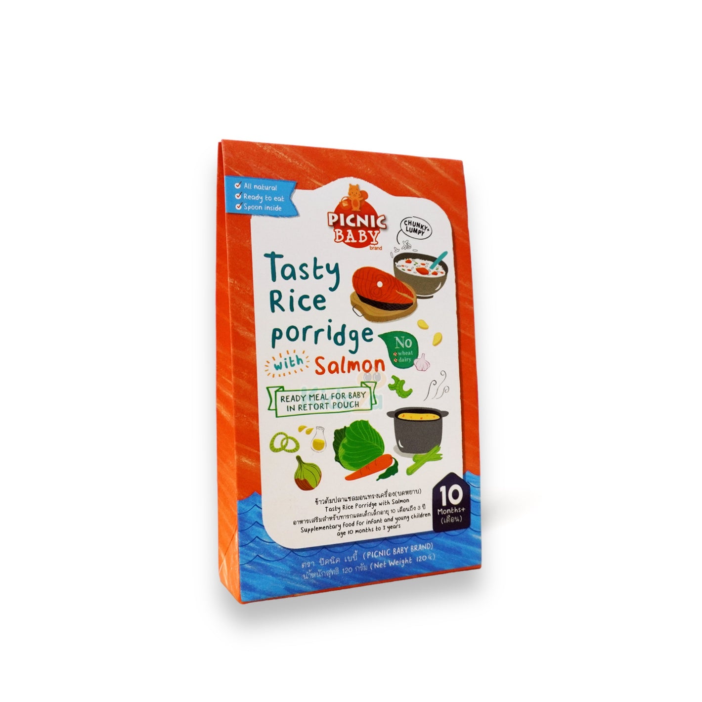 Picnic Baby Tasty Rice Porridge With Salmon  10M+ 120g