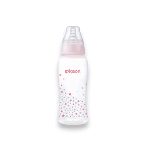 Pigeon Flexible Slim Neck PP Bottle 4M+ 250ml/Pink