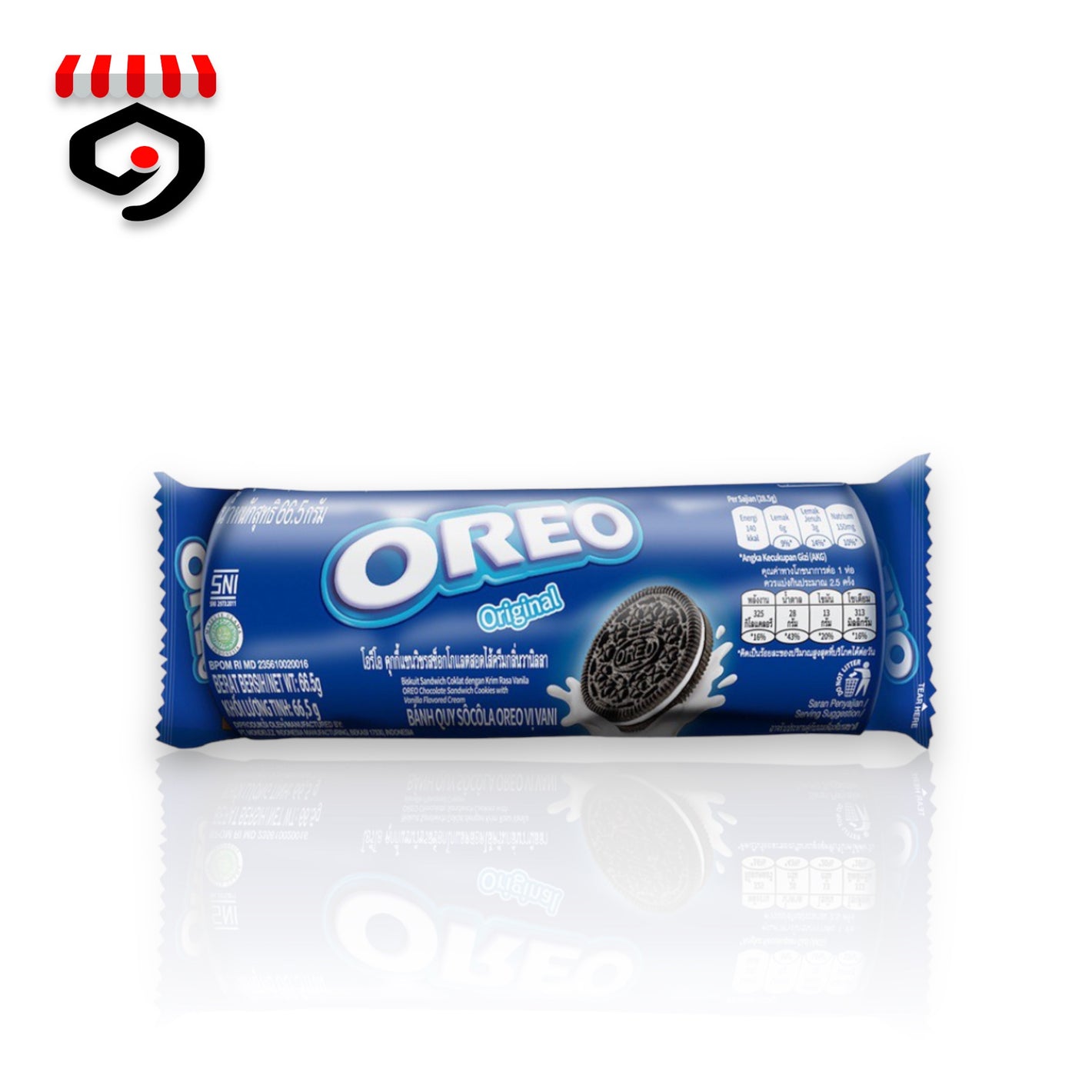 Oreo Chocolate Sandwich Cookies with Vanilla Flavored Cream 64.4g