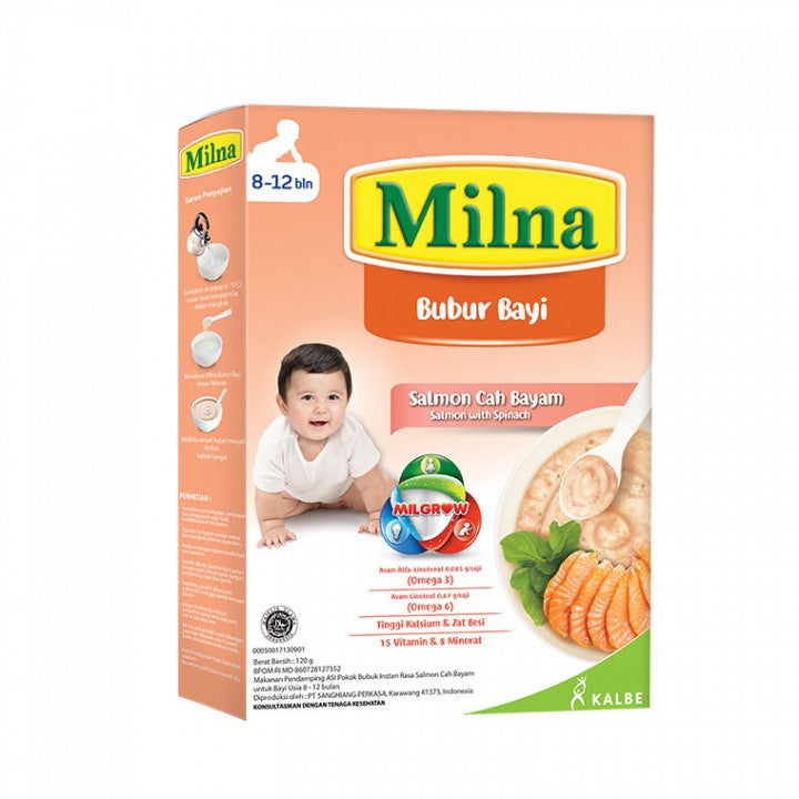 Milna Baby Cereal Salmon With Spinach 8m+ 100g